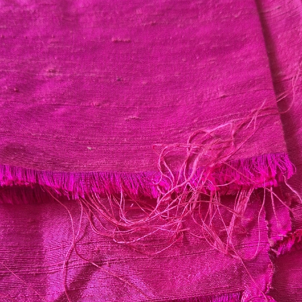 Dupioni Silk Fabric - Green, Pink, Orange/Pink Iridescent - Picture 12 of 16